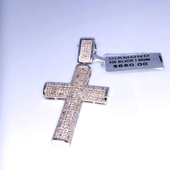 White gold vermeil genuine natural 1 ct certified diamonds Not CZ Not Fake SALE! - Picture 1 of 10